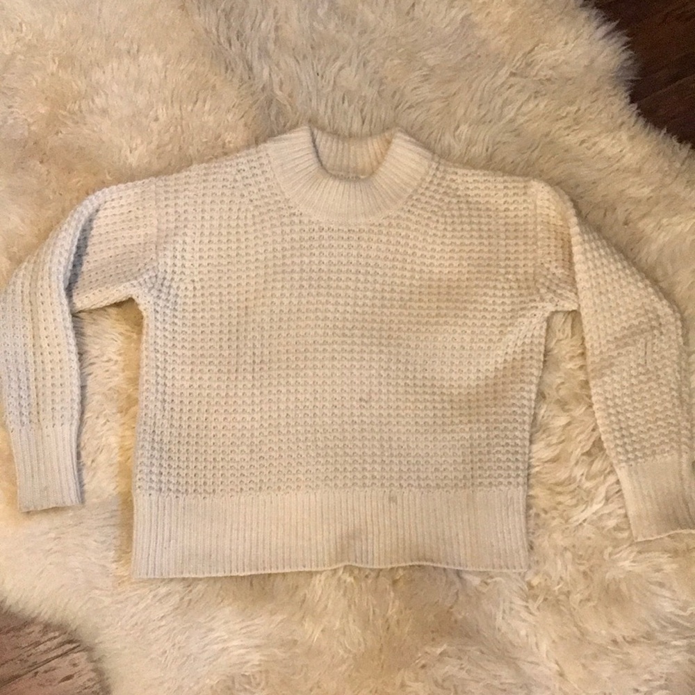 Everlane Wool-Cashmere Waffle Square Crew Size S